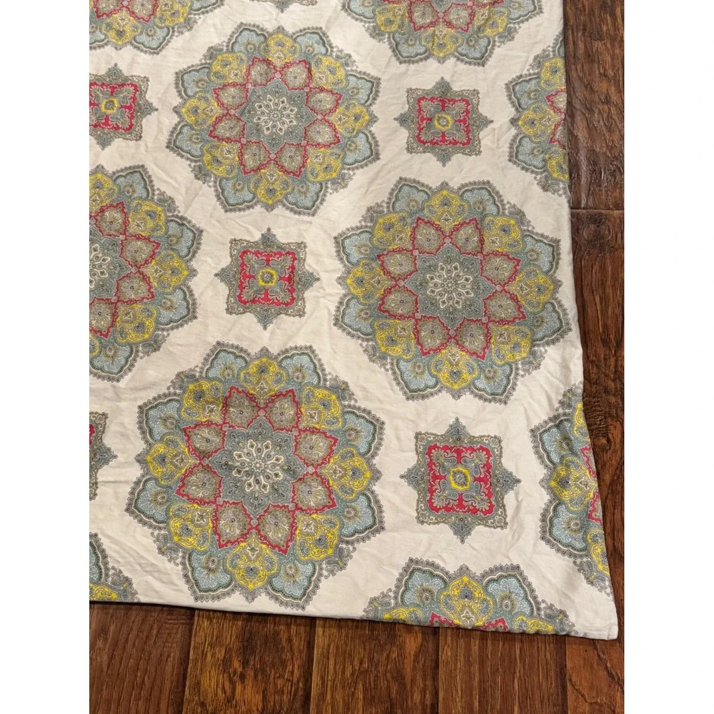 Echo‎ Twin Duvet Cover 100% Cotton Medallion Paisley Boho Multicolor 87x68